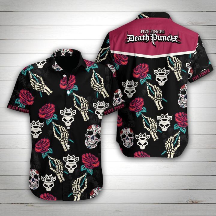 Five Finger Death Punch Hawaiian Shirt Summer Button Up