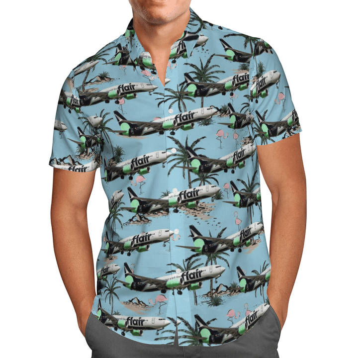 Flair Airlines Boeing 737-8 Max Hawaiian Shirt