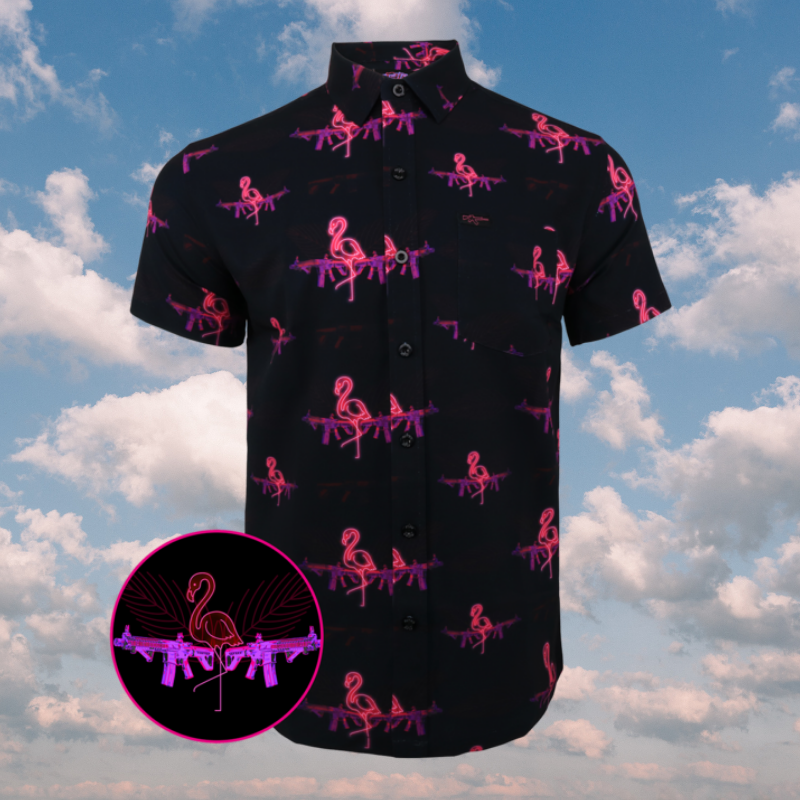 Flamingo Shotgun Hawaiian Shirt