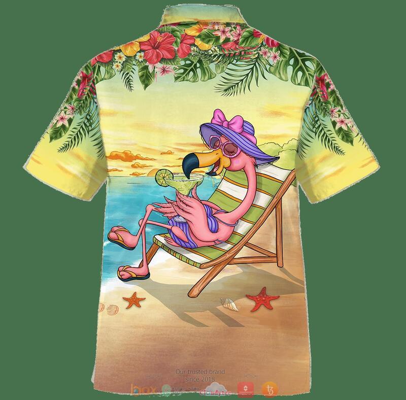 Flamingo Summer Time Hawaiian Shirt