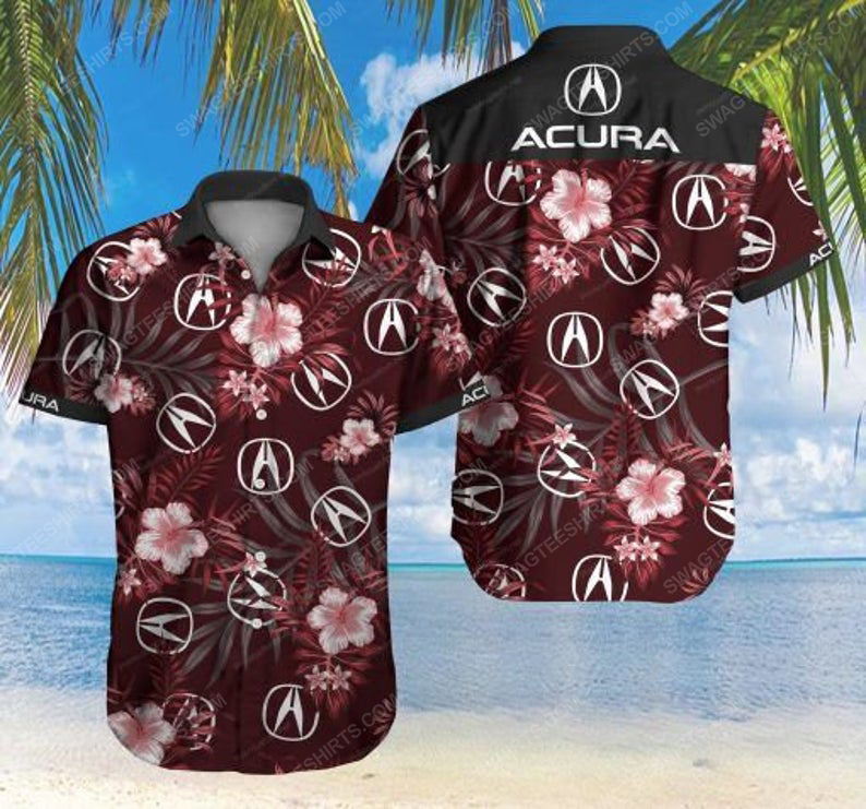 Floral Acura Car Summer Vacation Hawaiian Shirt