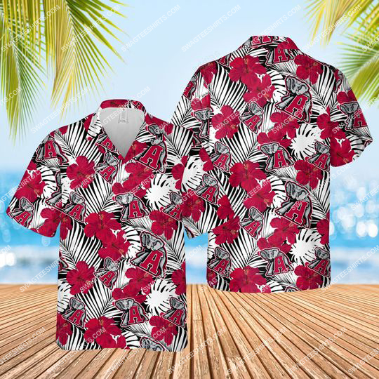 Floral Alabama Crimson Tide Football All Over Print Hawaiian Shirt