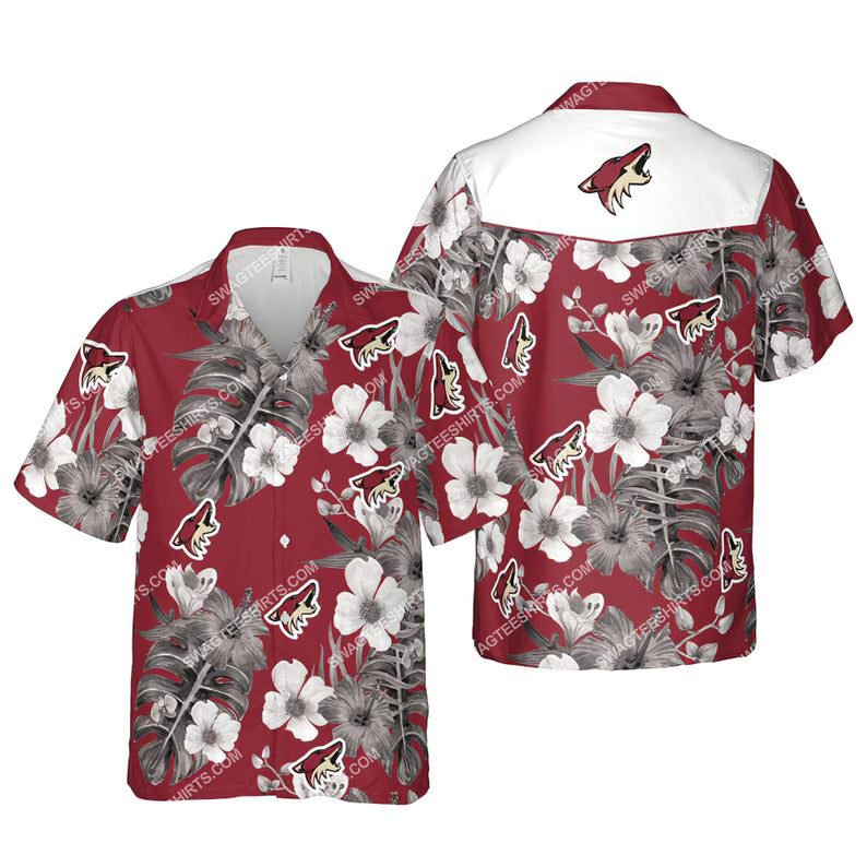 Floral Arizona Coyotes Nhl Summer Vacation Hawaiian Shirt