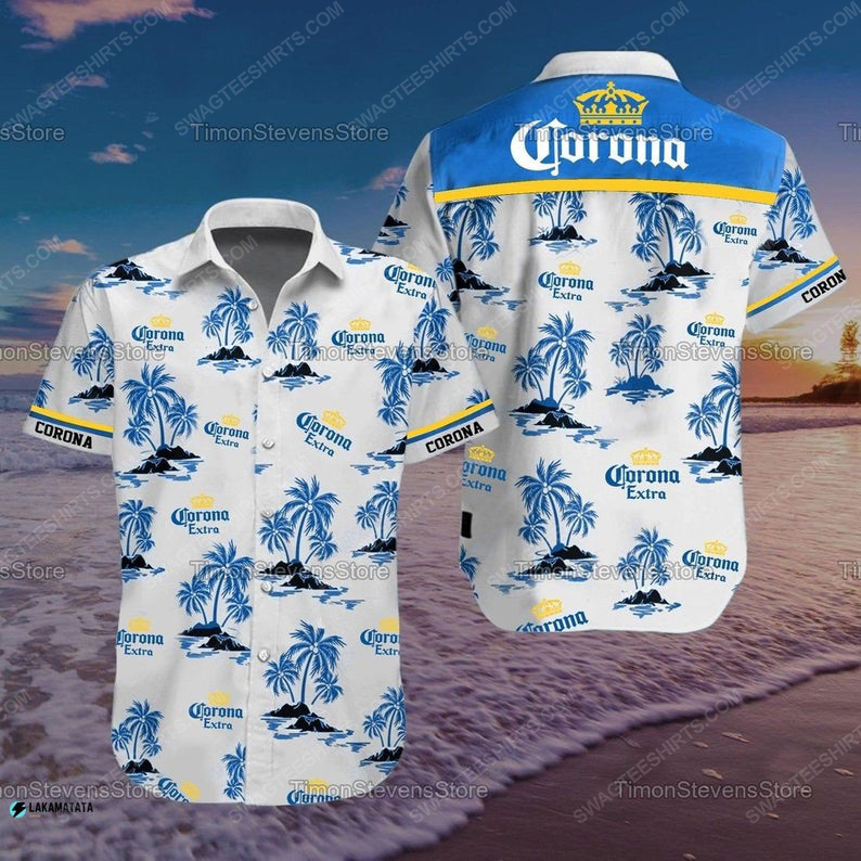 Floral Corona Beer Summer Vacation Hawaiian Shirt