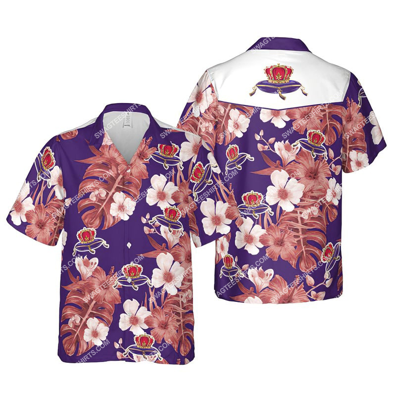 Floral Crown Royal Canadian Whisky Summer Vacation Hawaiian Shirt