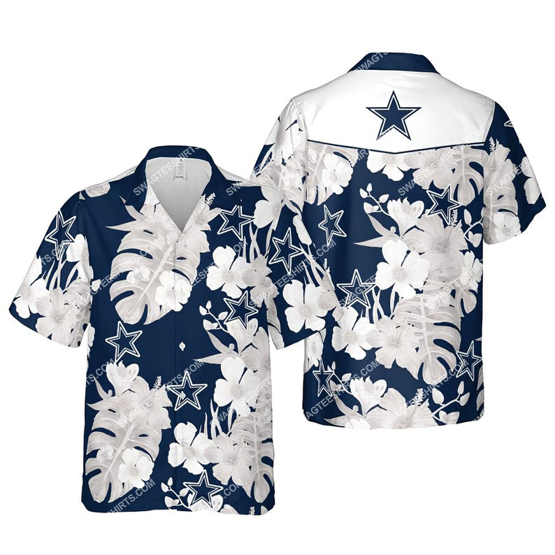 Floral Dallas Cowboys Nfl Summer Vacation Hawaiian Shirt