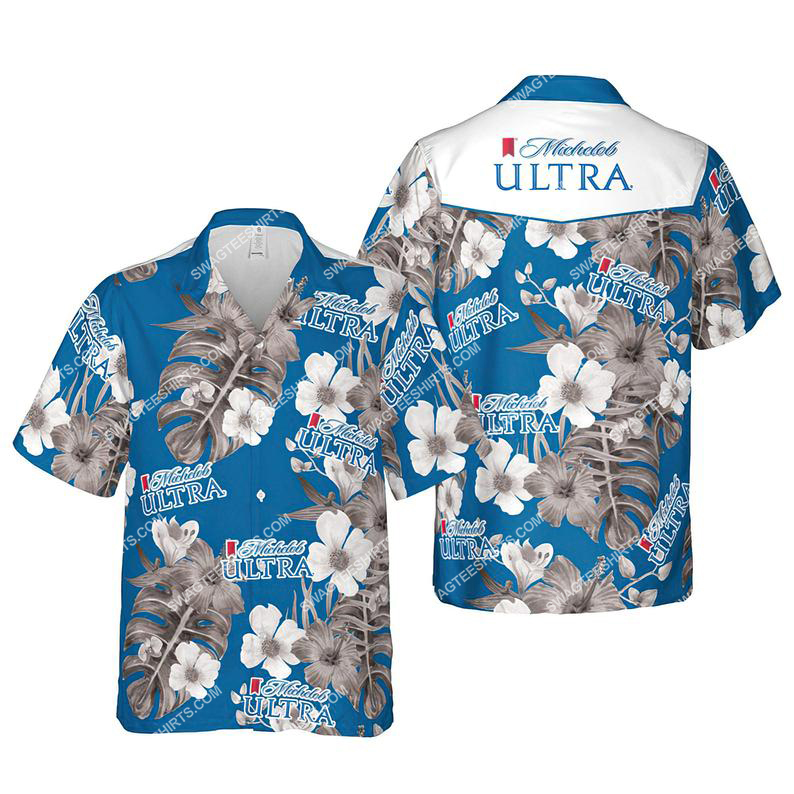 Floral Michelob Ultra Beer Summer Vacation Hawaiian Shirt