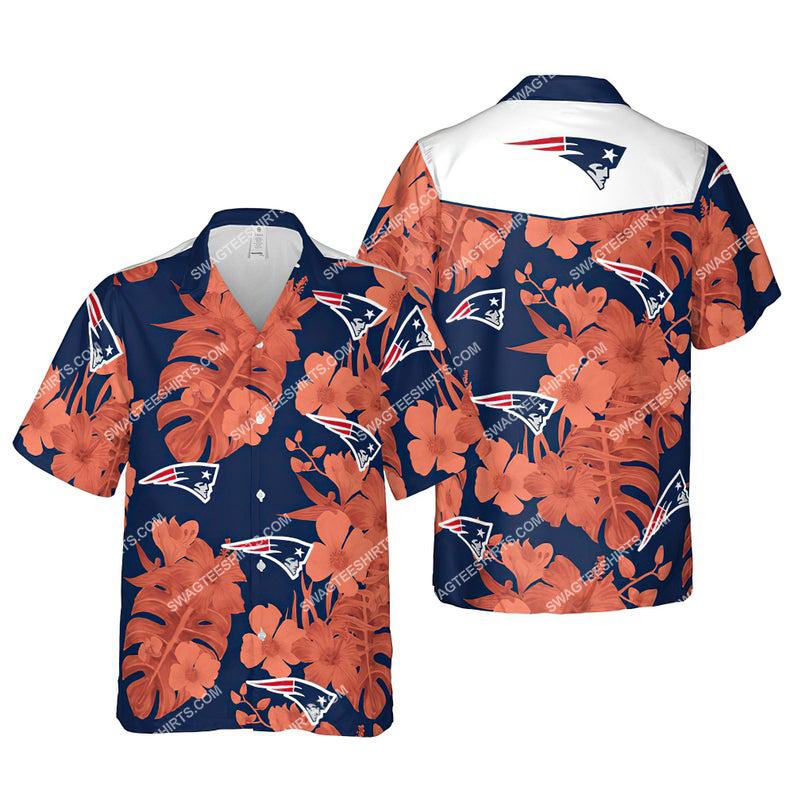 Floral New England Patriots Nfl Summer Vacation Hawaiian Shirt