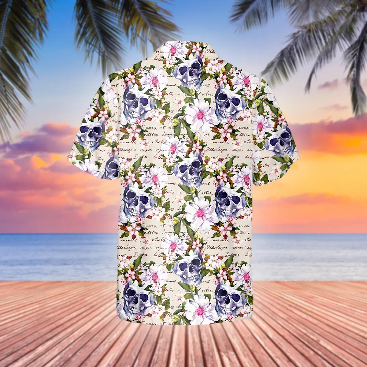 Floral Skull Vintage Hawaiian Shirt – Best Clothing For You