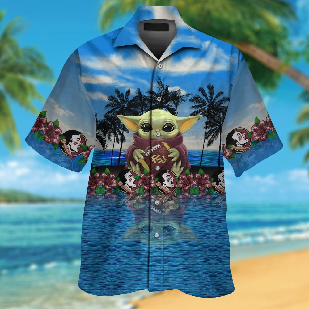 Florida State Seminoles & Baby Yoda Hawaiian Shirt Hot Trendy Summer 2024