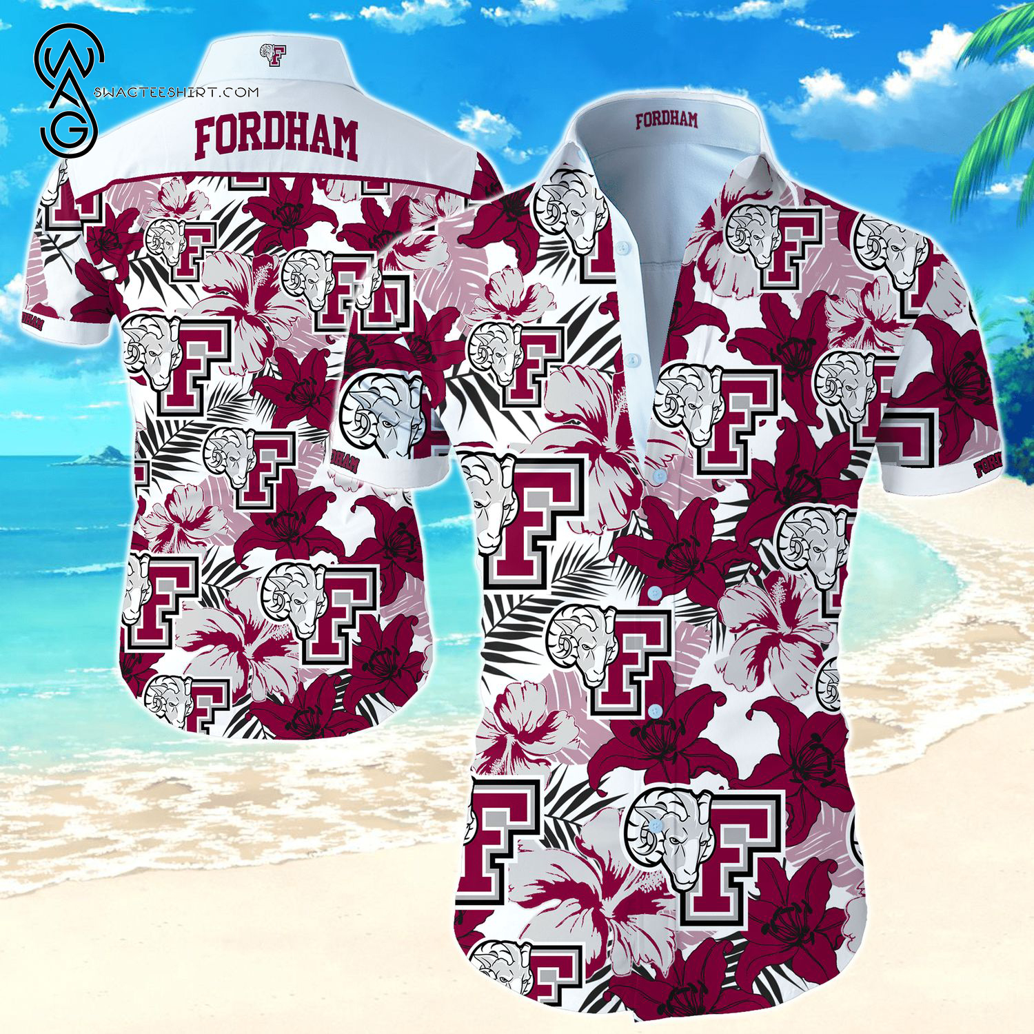 Fordham Rams Sports Team Hawaiian Shirt