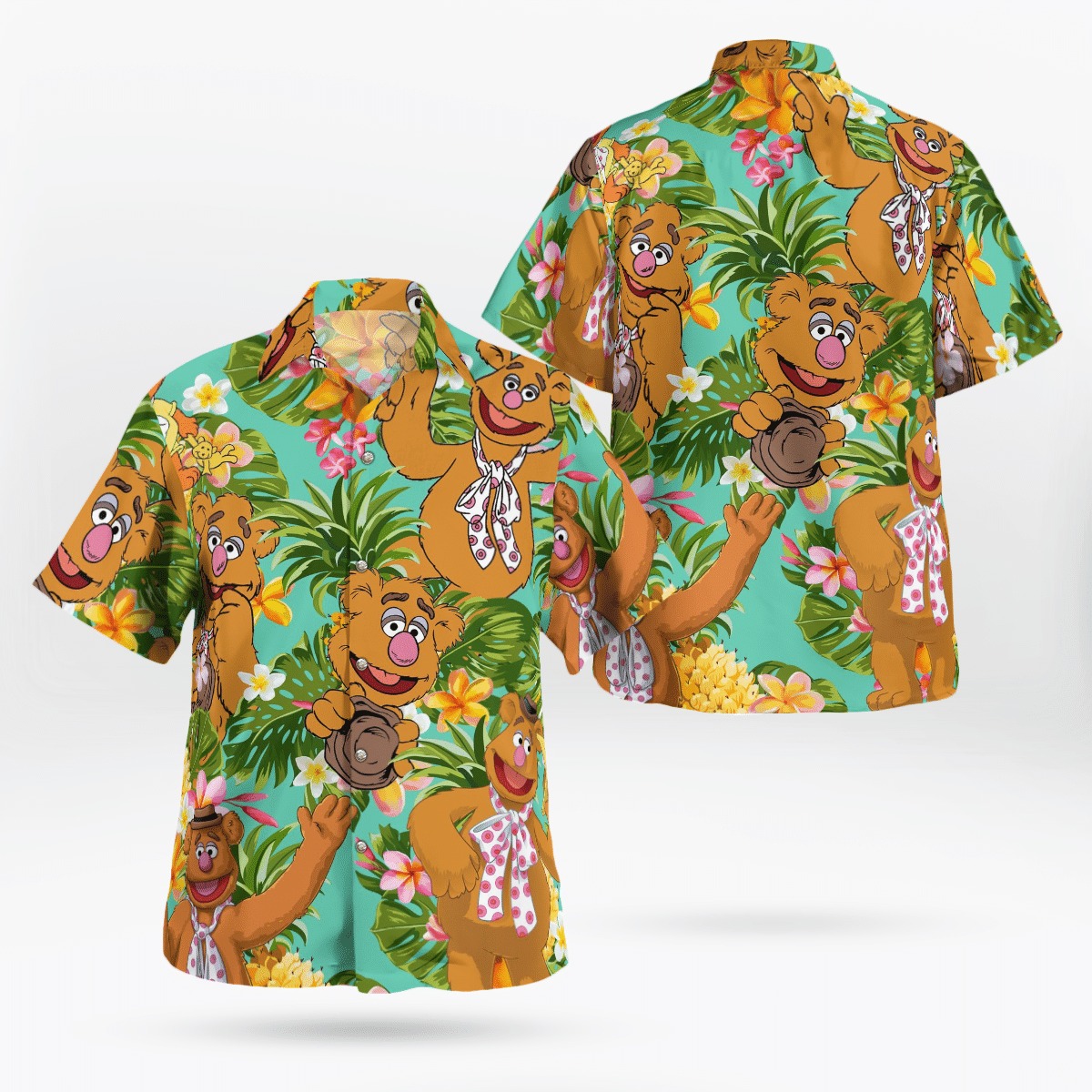 Fozzie Bear Pineapple Tropical Hawaiian Shirt