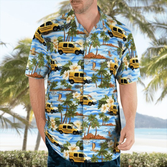 France La Poste Van Hawaiian Shirt