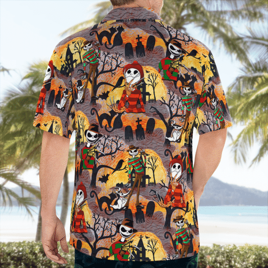 Freddy Krueger Jack Skelington Hawaiian Shirt