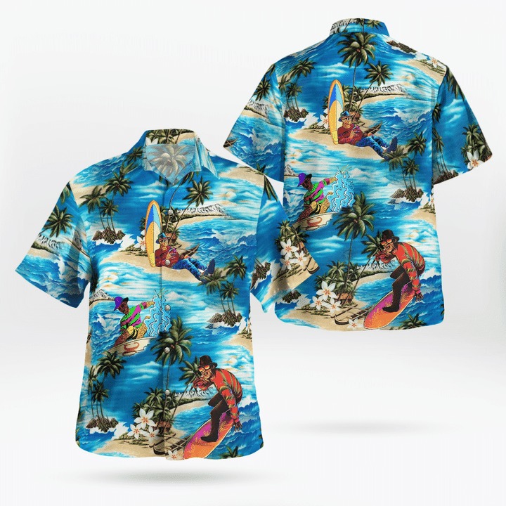 Freddy Krueger Surfing Hawaiian Shirt