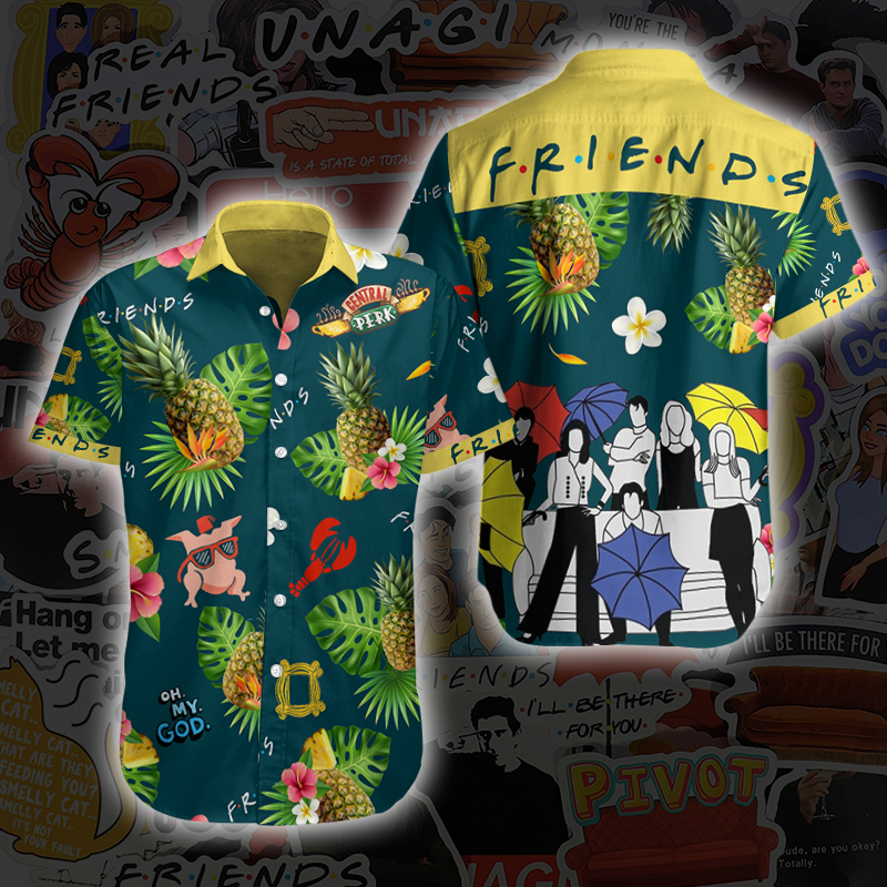 Friends Tv Show Hawaiian Shirt Summer Button Up