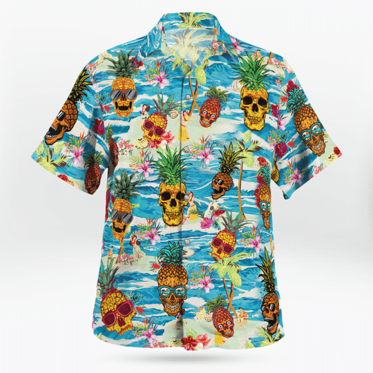 Funny Pinapple Skull Hawaiian Shirt