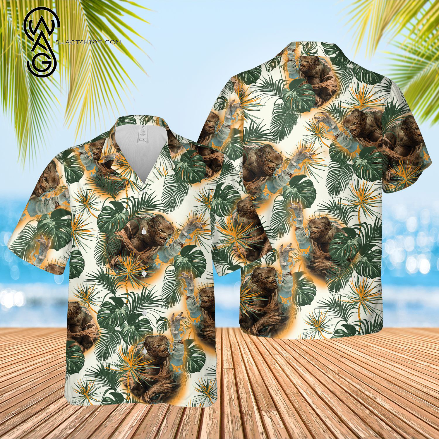 Game Magic The Gathering Clackbridge Troll Hawaiian Shirt