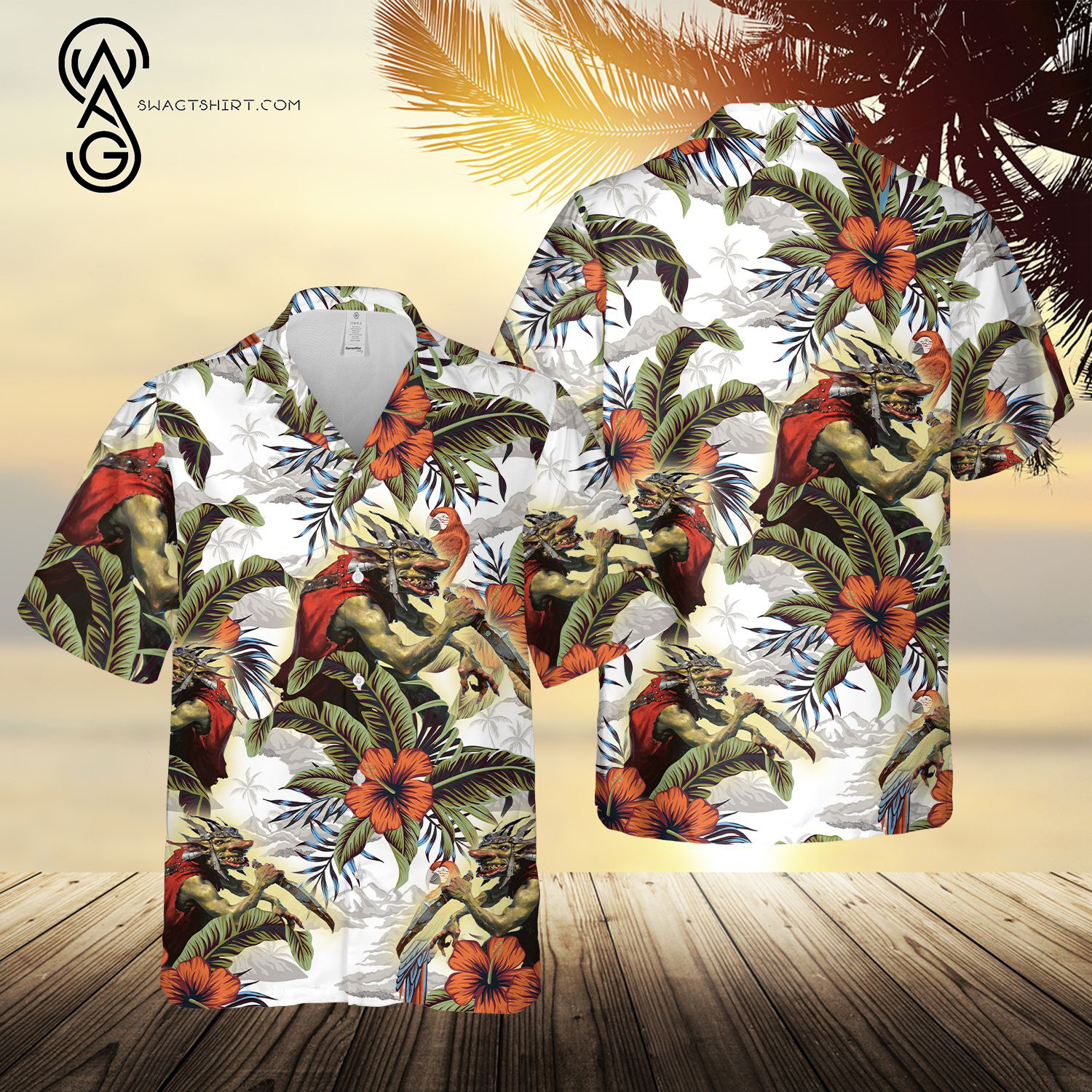 Game Magic The Gathering Krenko Mob Boss Hawaiian Shirt
