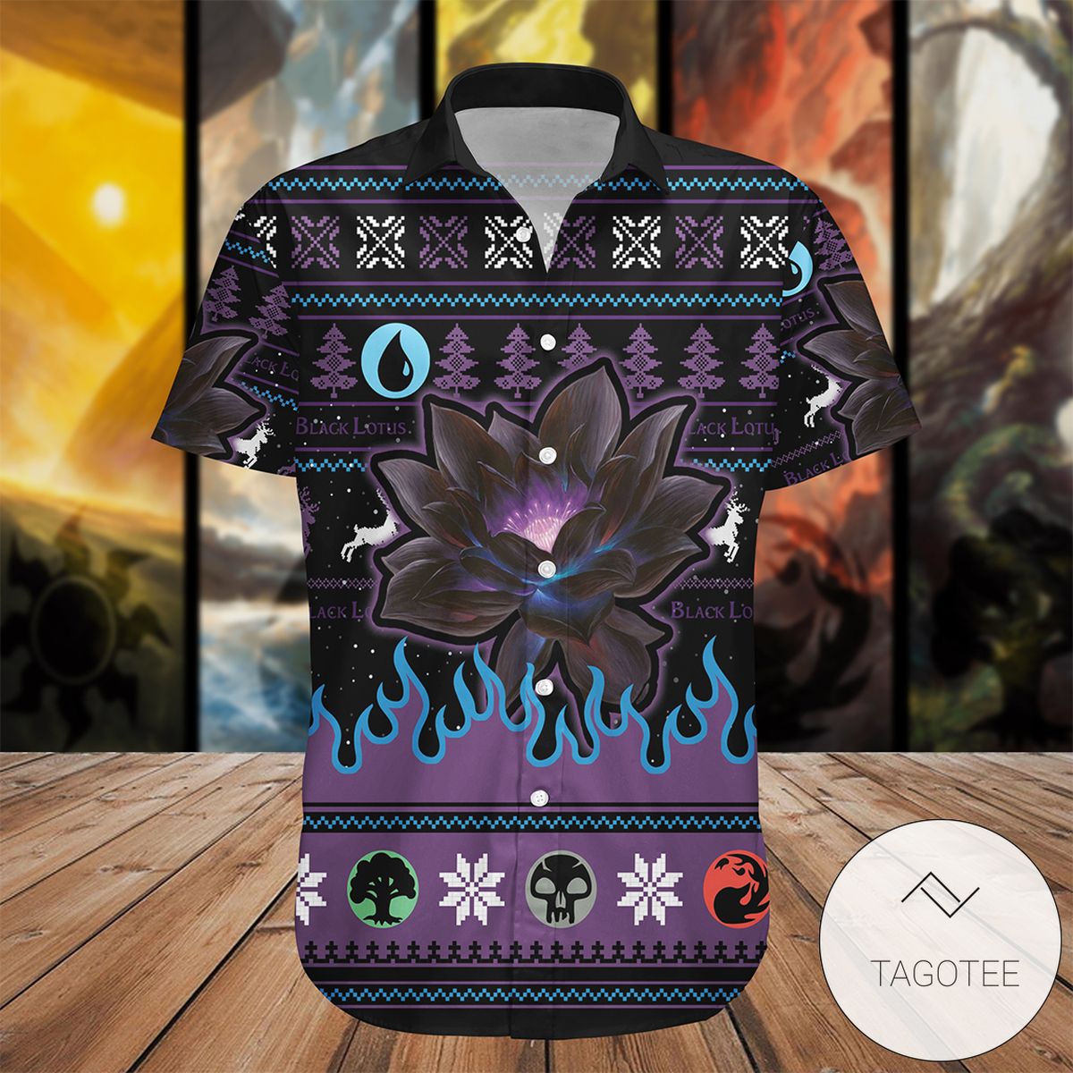 Game Mtg Black Lotus Hawaiian Shirt- Tagotee