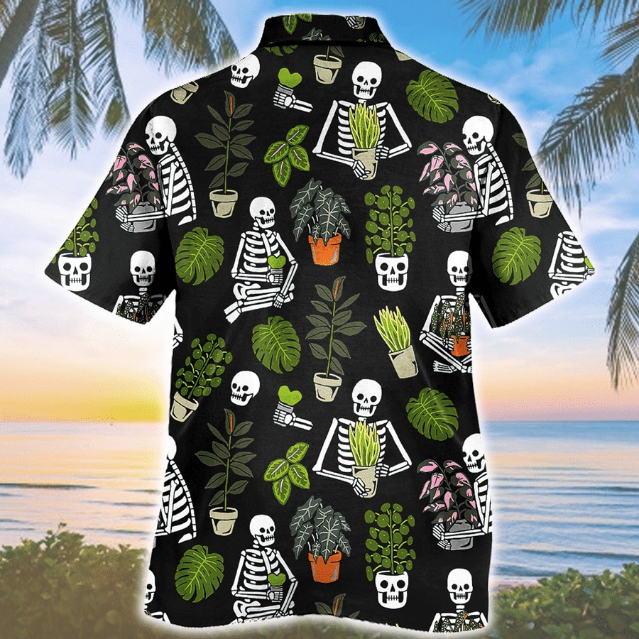 Gardener Skull Pattern Hawaiian Shirt