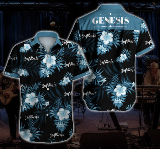 Genesis Hawaiian Shirt Summer Button Up