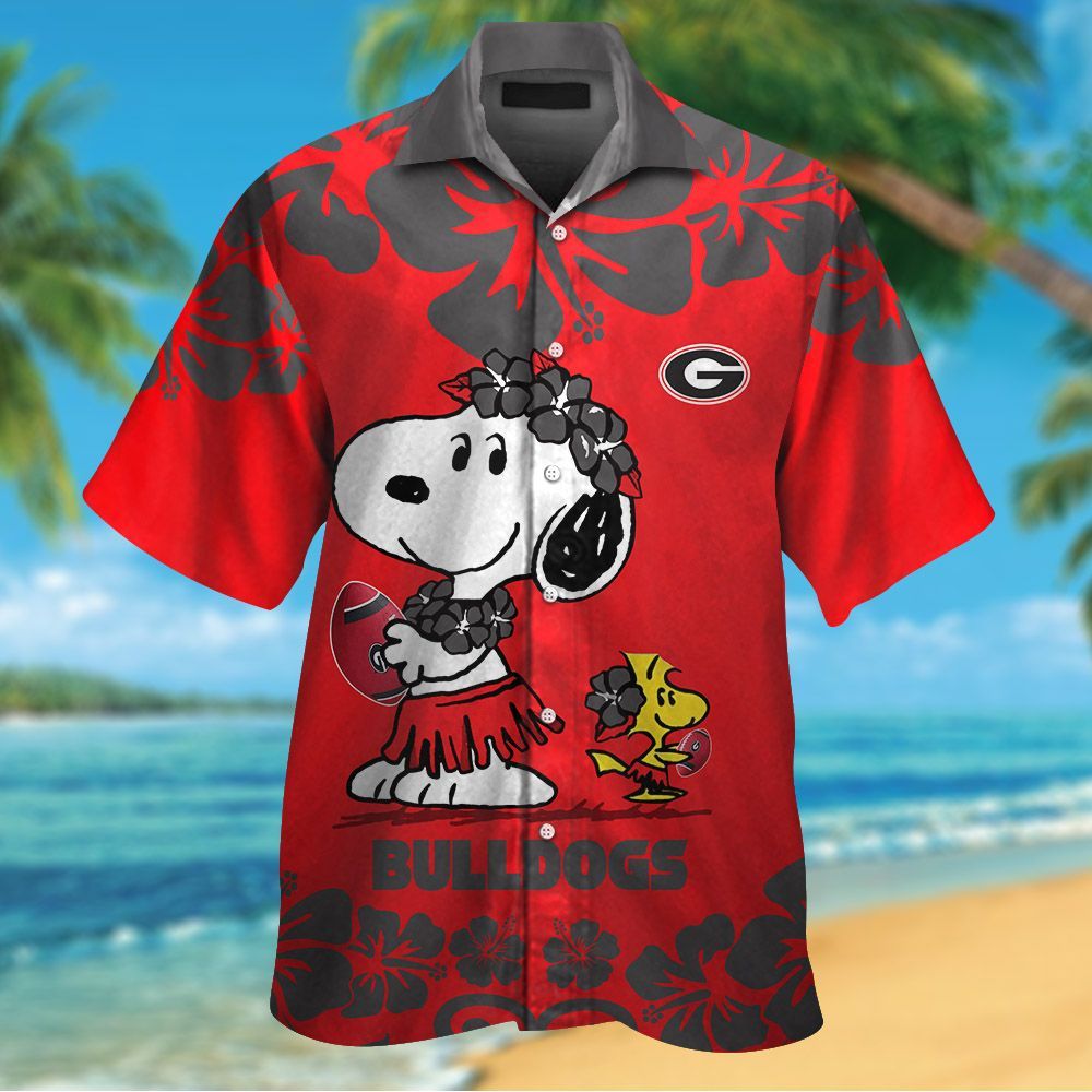 Georgia Bulldogs & Snoopy Hawaiian Shirt Hot Trendy Summer 2024