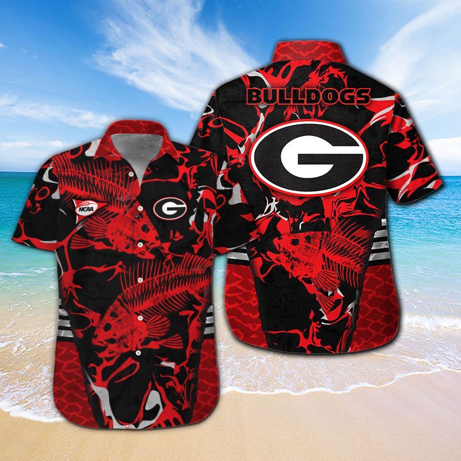 Georgia Bulldogs Fishing Hawaiian Shirt Hot Trendy Summer 2024