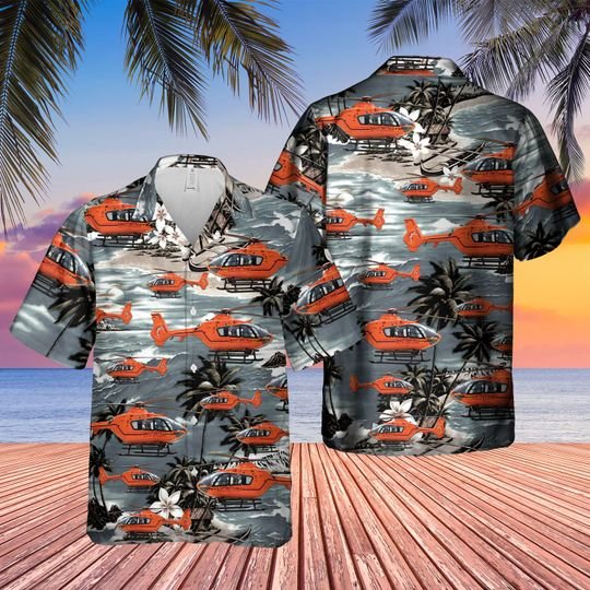 German Air Medical Services Helicopter 1 Hawaiian Shirt