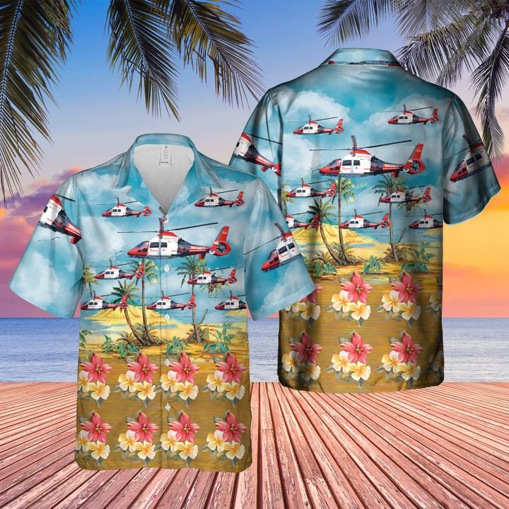 German Air Medical Services Helicopter 2 Hawaiian Shirt