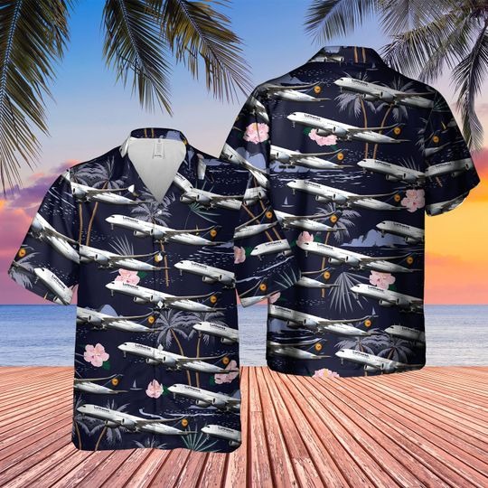 German Airline Lufthansa Airbus A350491 Hawaiian Shirt