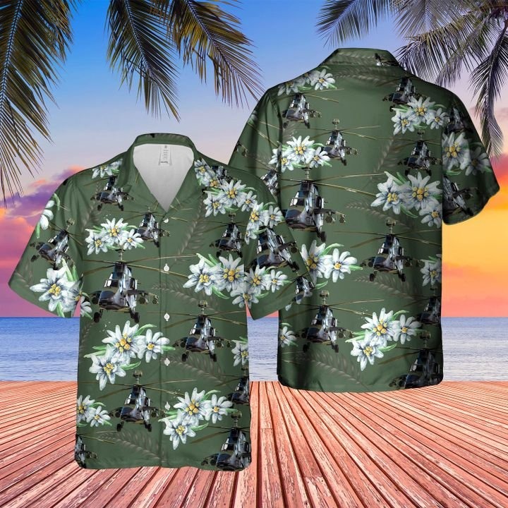 German Armed Forces Bundeswehr Kampfhubschrauber Tiger Hawaiian Shirt