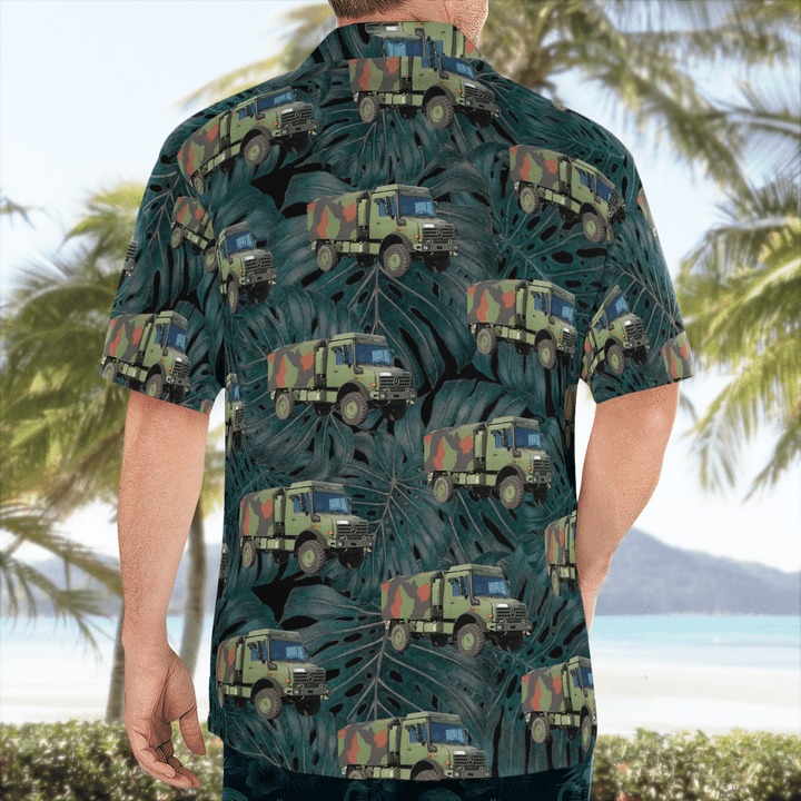 German Armed Forces Unimog Truck Hawaiian Shirt