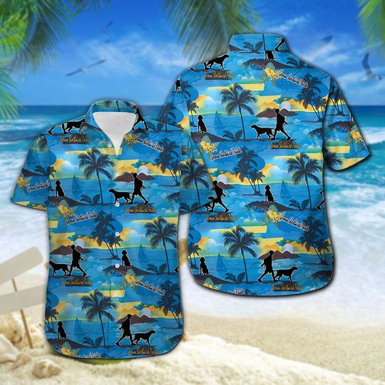 German Shorthaired Pointe Hawaiian Shirt Summer Button Up