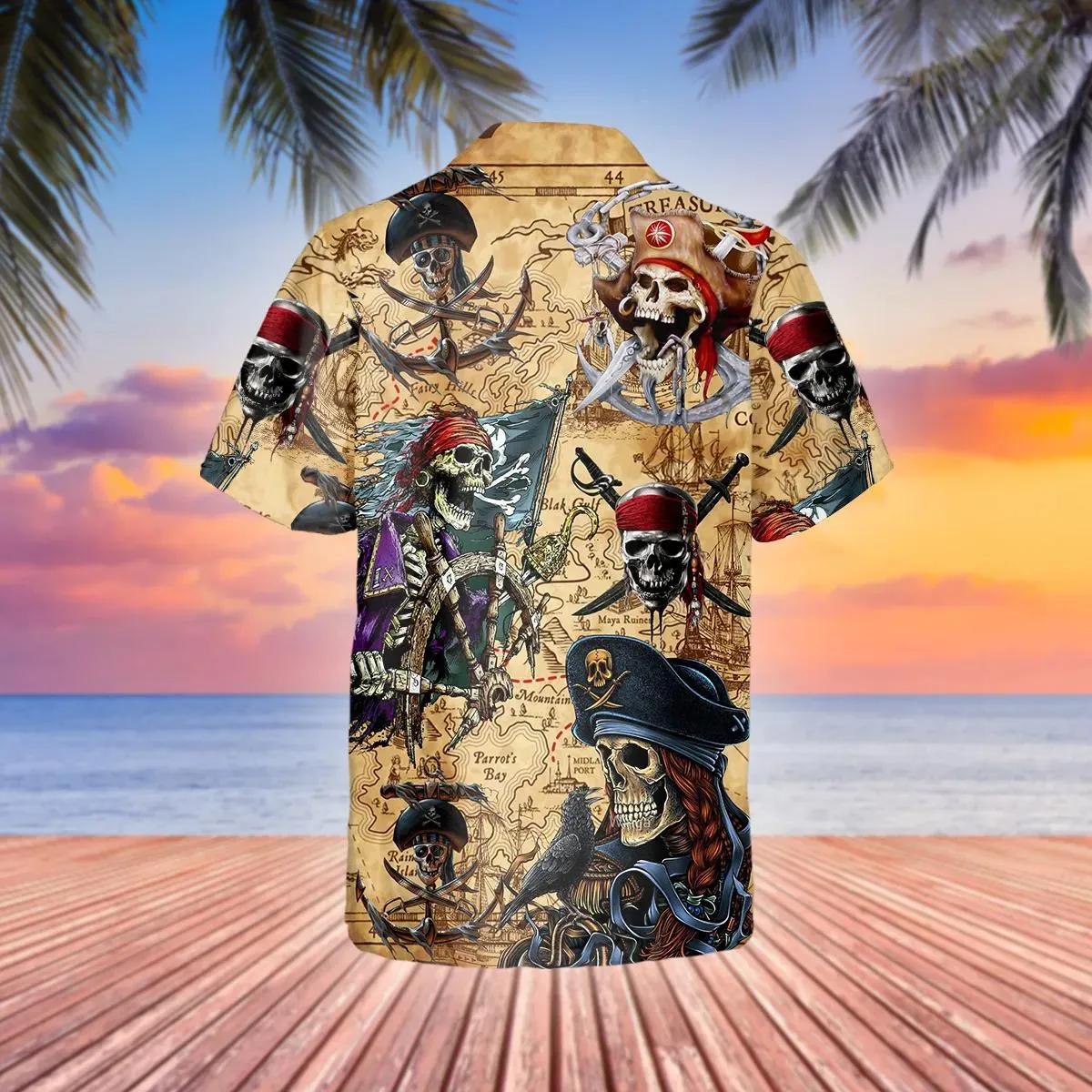 Ghost Pirates Team Skull Hawaiian Shirt – Best Clothing For You