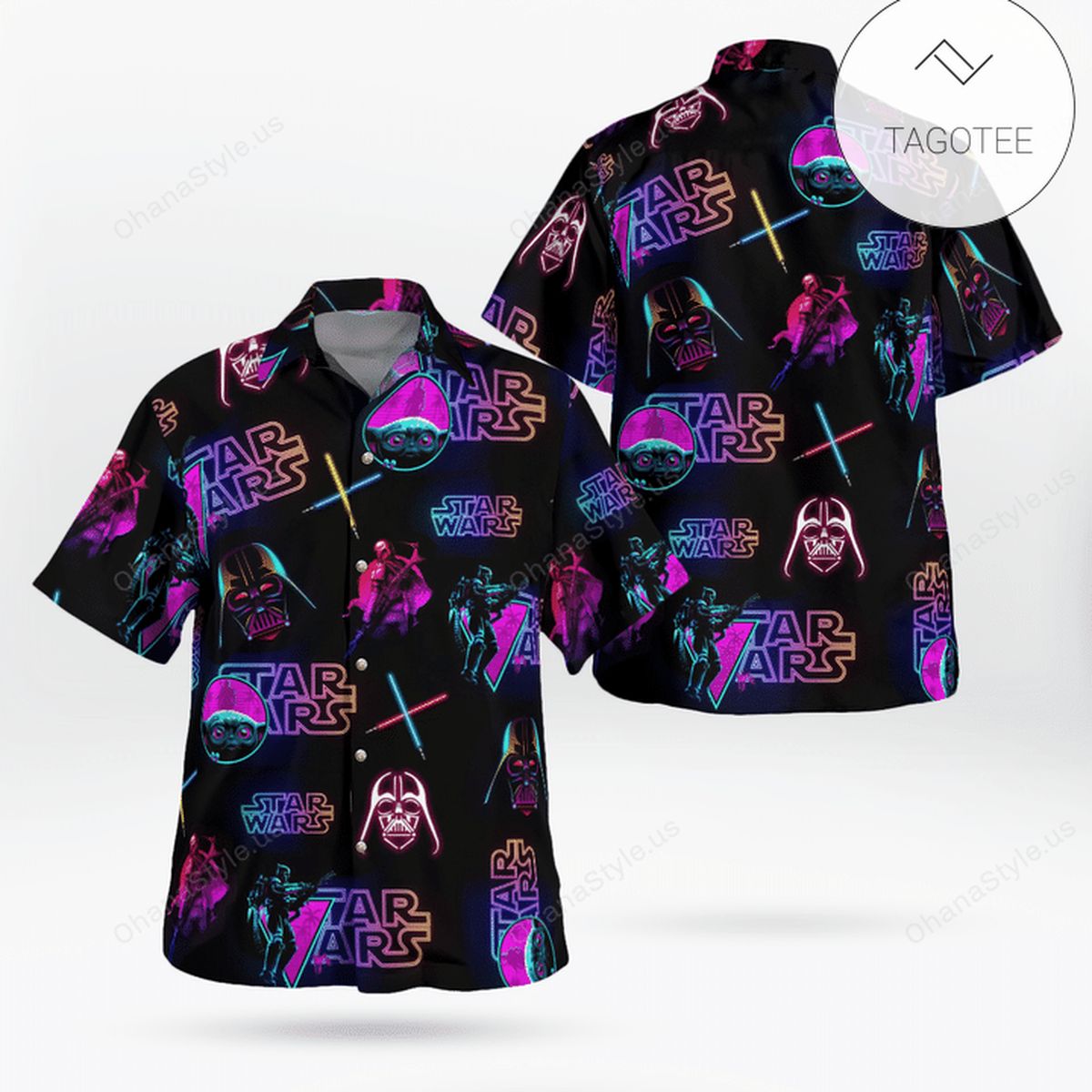 Glow Retro Star Wars Hawaiian Shirt