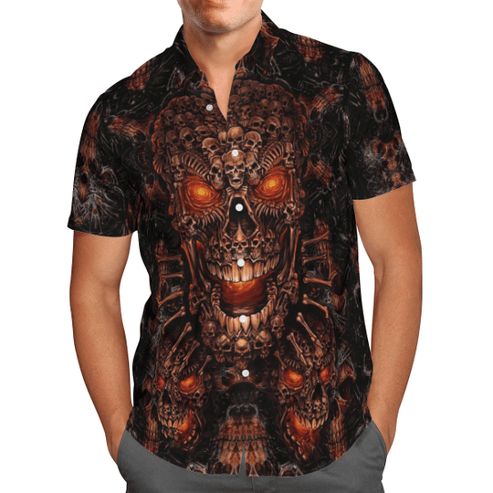 Glowing Skull Hawaiian Shirt