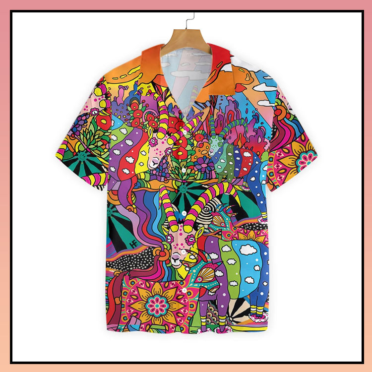 Goats Hippie Hawaiian Shirt