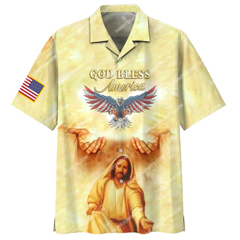 God Bless American All Over Printed Hawaiian Shirt