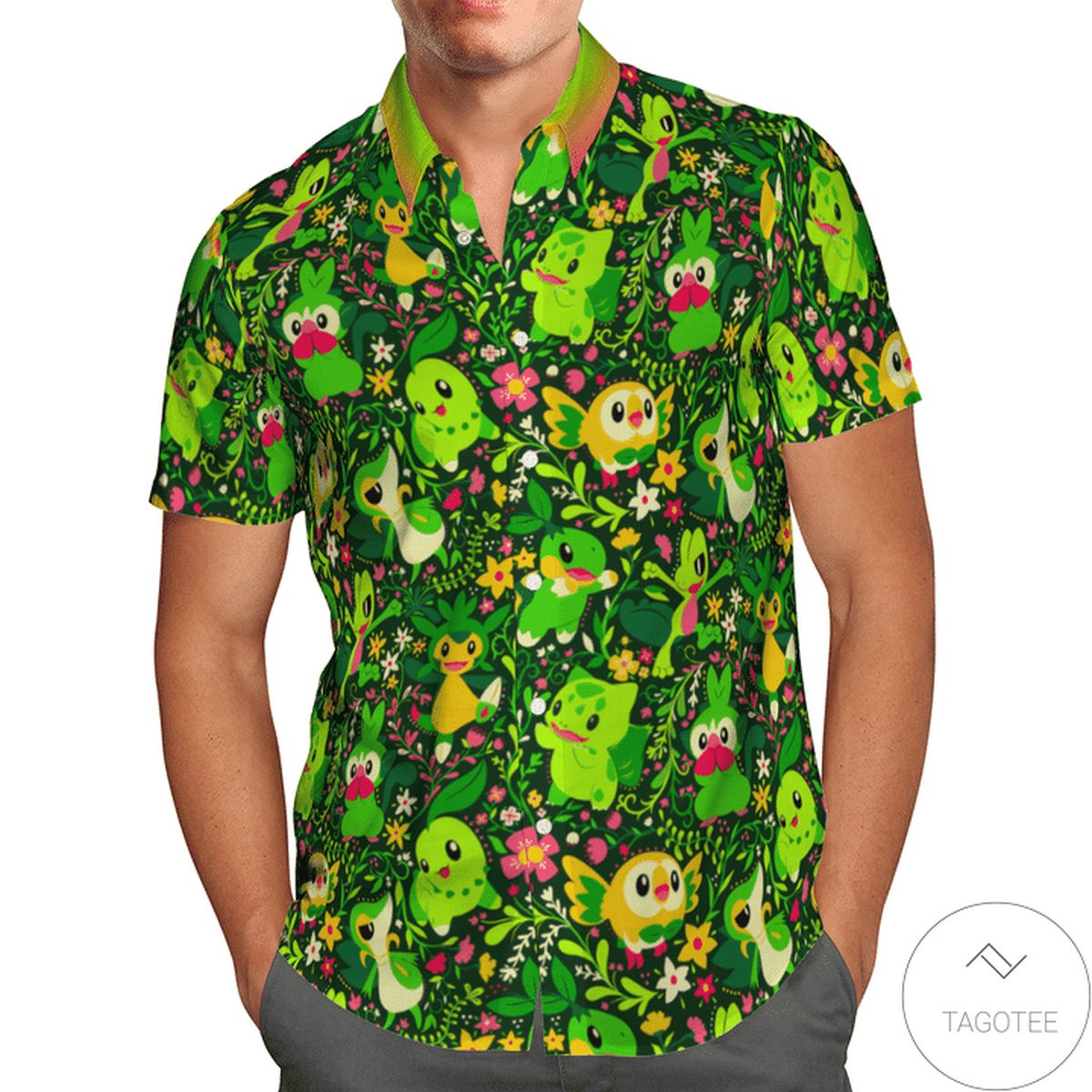 Grass Pokemon Hawaiian Shirt