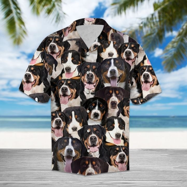 Greater Swiss Mountain Dog Hawaiian Shirt Summer Button Up