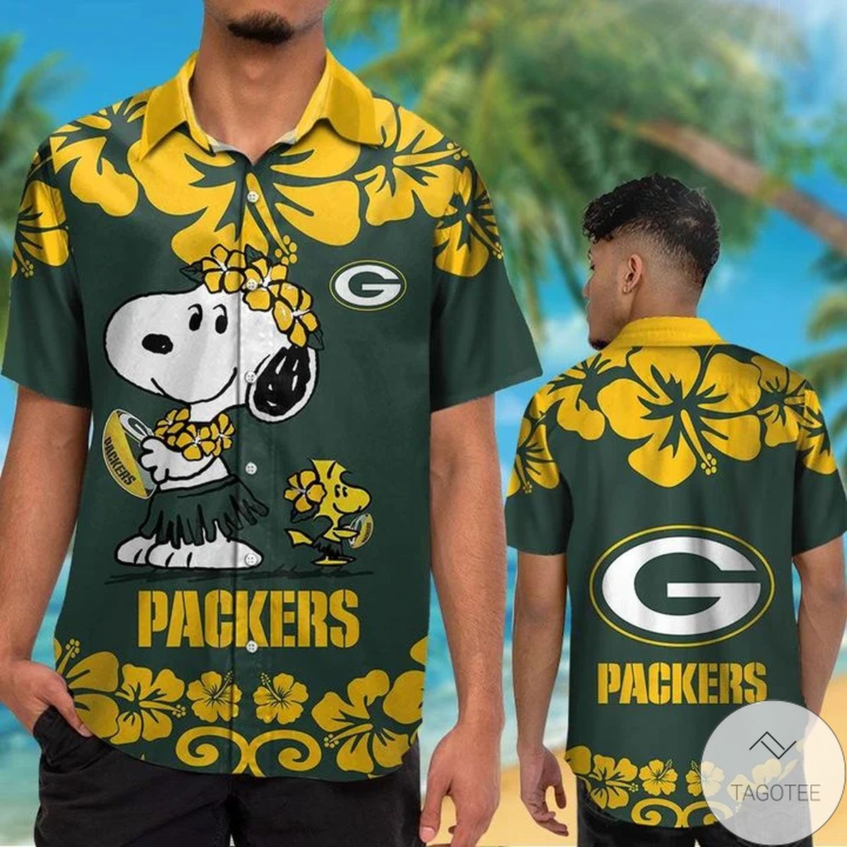 Green Bay Packers & Snoopy Hawaiian Shirt