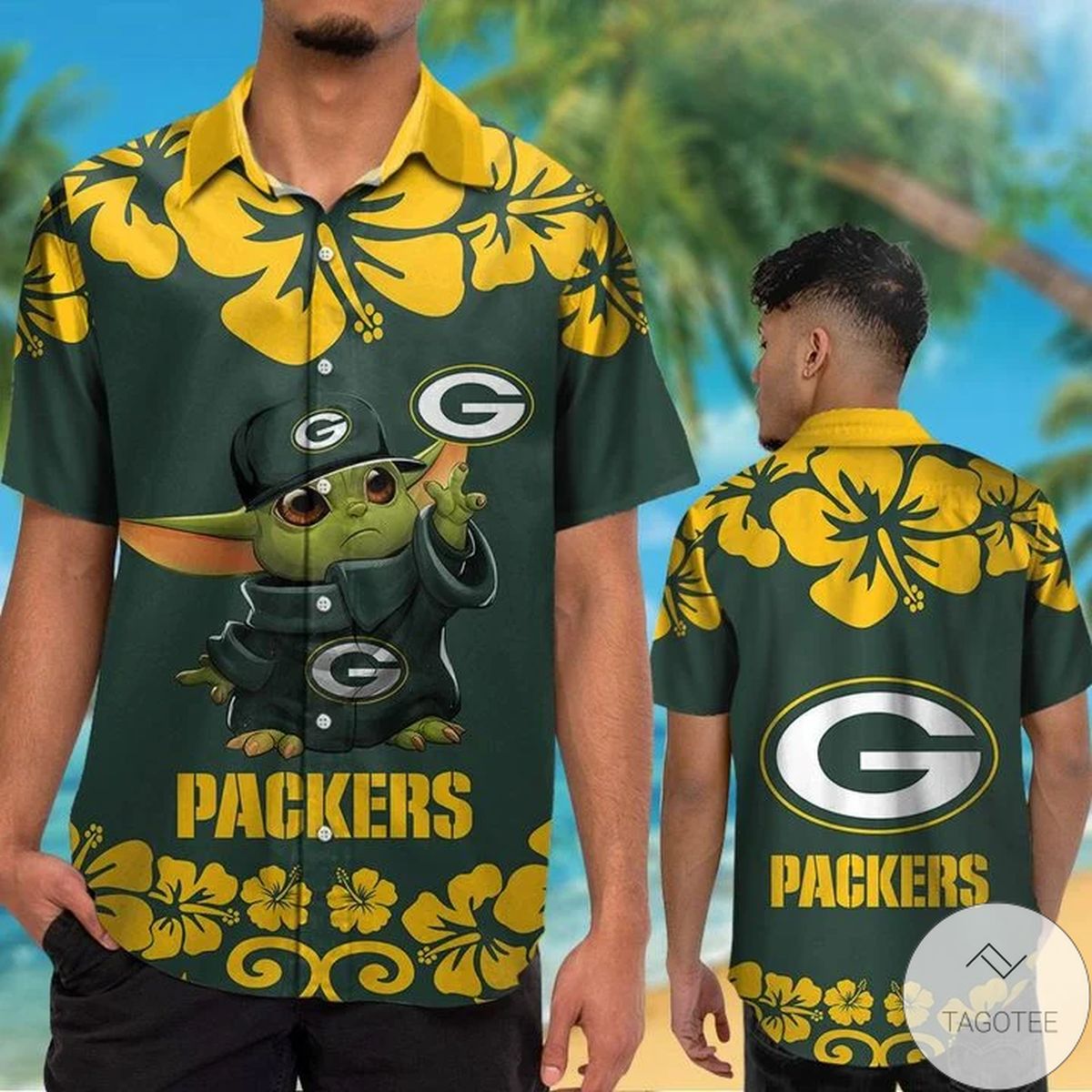 Green Bay Packers Baby Yoda Hawaiian Shirt