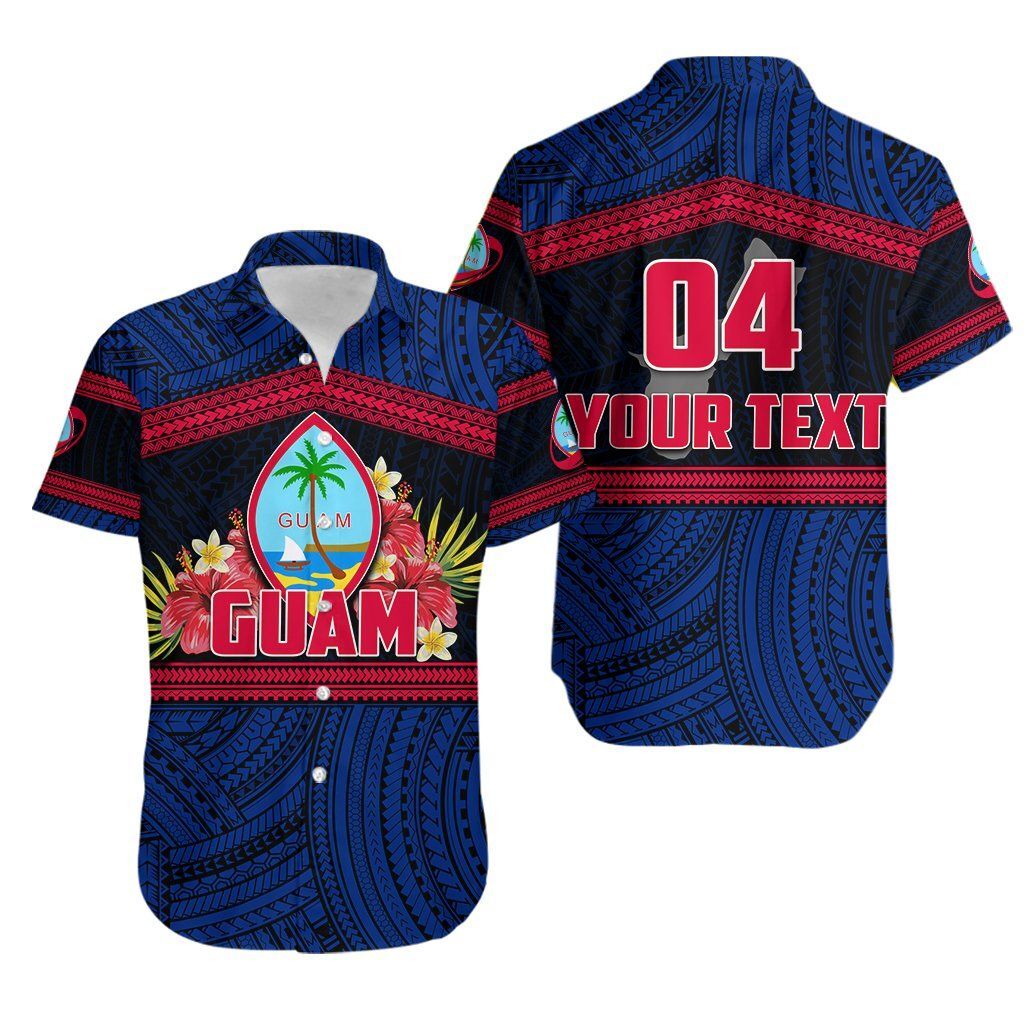 Guam Rugby League Polynesian Patterns Personalized Hawaiian Shirt