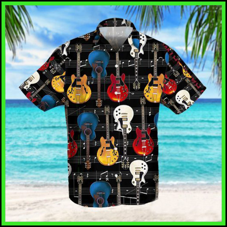 Guitar Retro Hawaiian Shirt