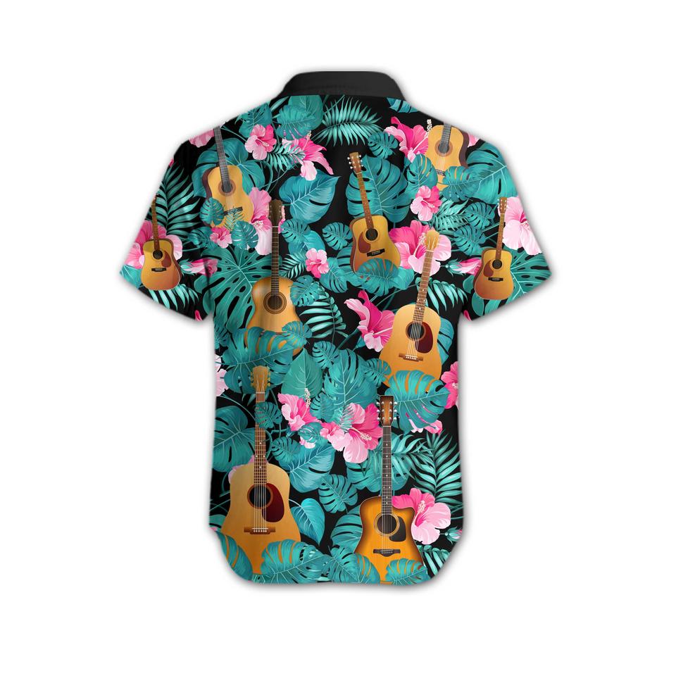 Guitar Tropical Hawaiian Shirt