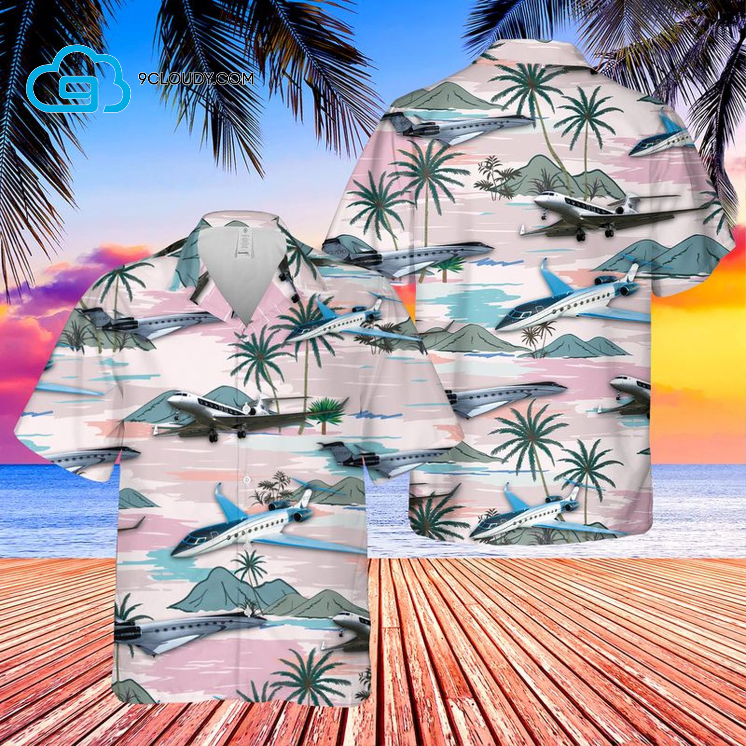 Gulfstream G700 Full Print Hawaiian Shirt