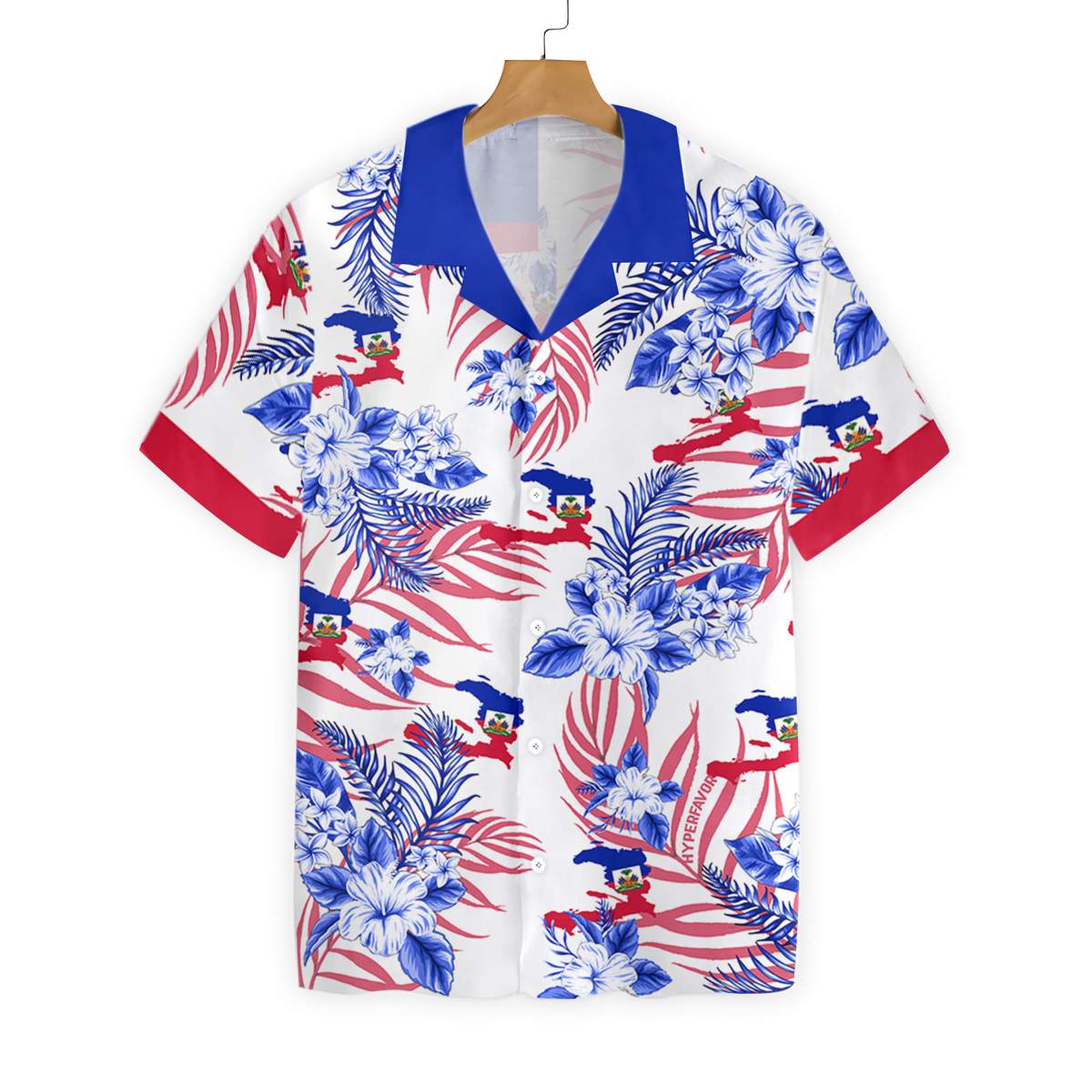 Haiti Proud Hibicus Hawaiian Shirt