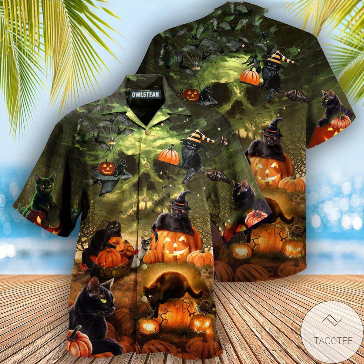 Halloween Black Cat May Luck Be Yours On Hawaiian Shirt