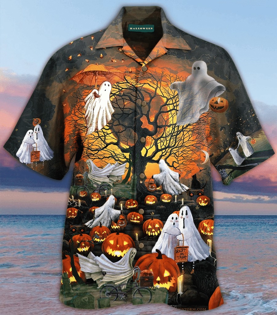 Halloween Ghost Hawaiian Shirt